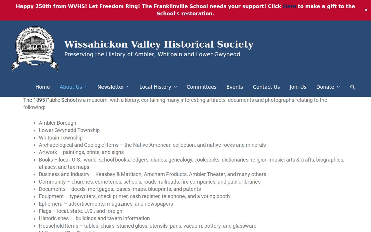 Whitpain Township city directory Wissahickon Valley Historical Society museum and library collection source