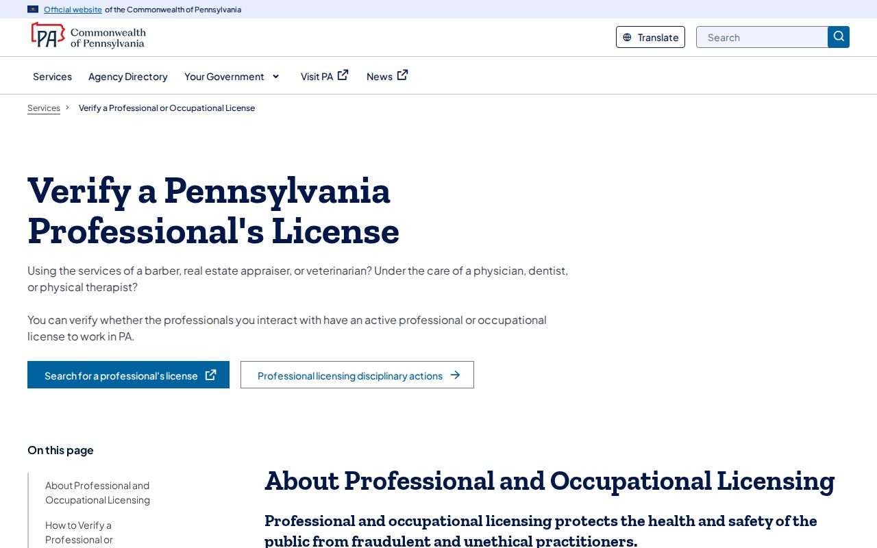 Whitpain Township residents directory Pennsylvania license verification route