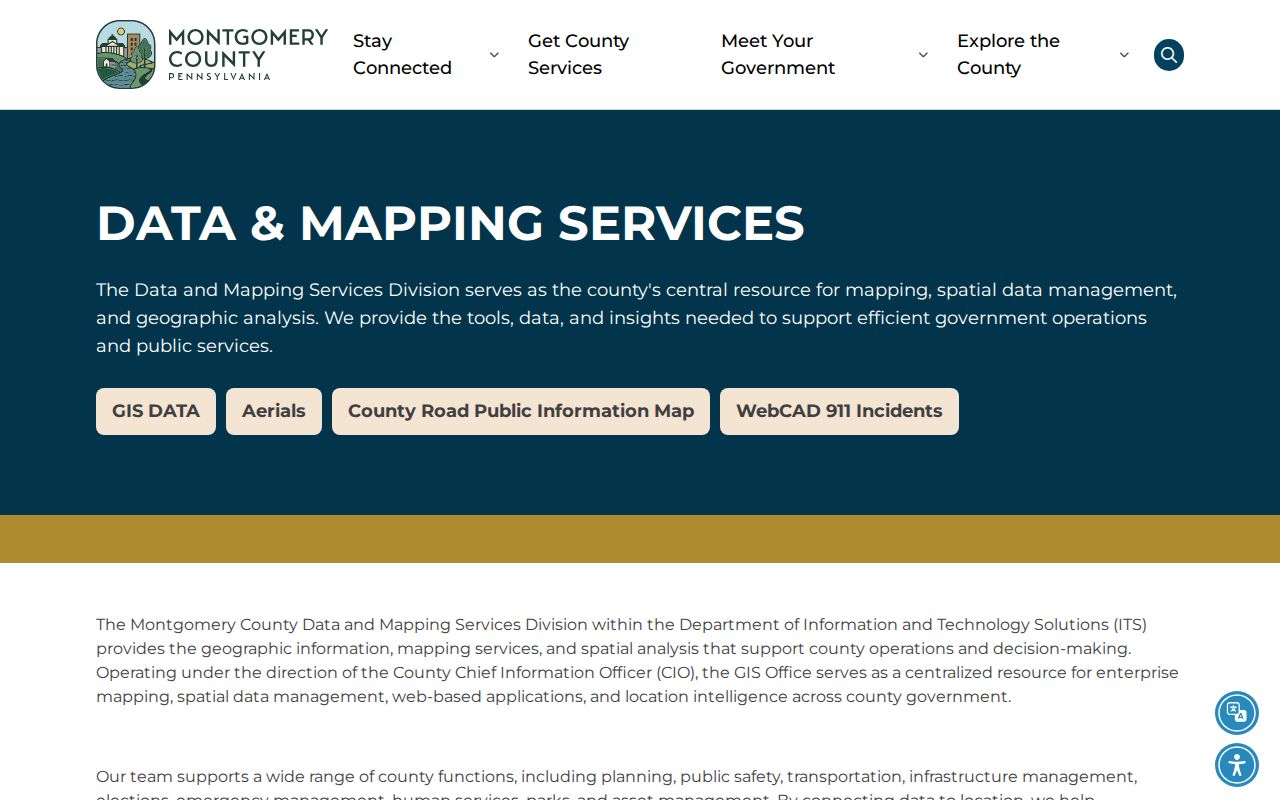 Whitpain Township street directory Montgomery County GIS and Data Mapping Services source page